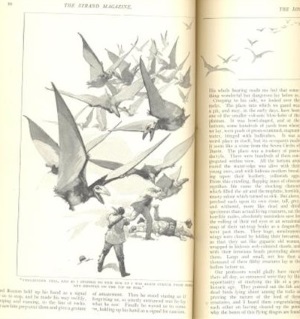 Attacked by pterodactlls - Strand magazine